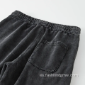 Pantalones de chándal con ácido vintage de toalla para hombres